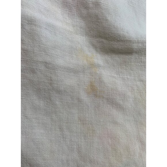 Vintage Hand-Cross Stitched Floral Table Runner with Pink Crochet Trim 36"x15" - Picture 5 of 8